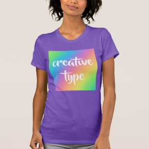 Rainbow "Creative Type" Women's T-Shirt