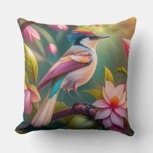 Rainbow crested Jay Fantasy Bird Cushion