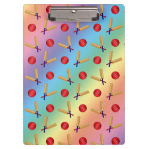 Rainbow cricket pattern clipboard