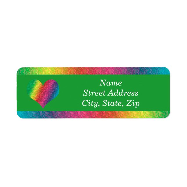 [Rainbow Crinkle Wedding] Colourful Heart Green (Front)