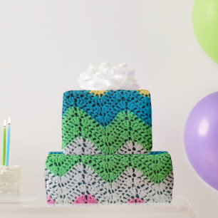 Rainbow Crochet Design  Wrapping Paper