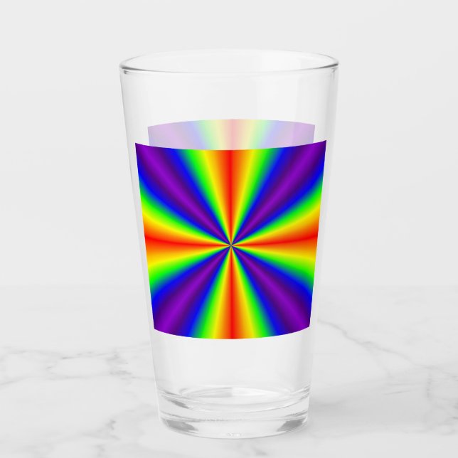 Rainbow Cross Glass Tumbler (Front)
