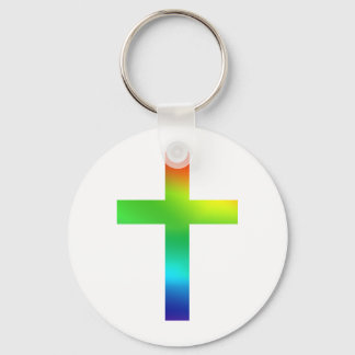 Rainbow Cross Key Ring