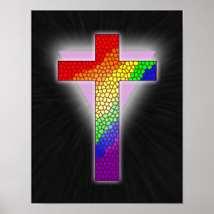 Rainbow Cross Print