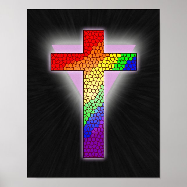 Rainbow Cross Print (Front)