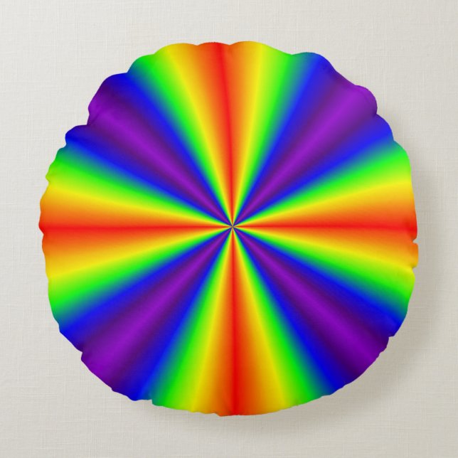 Rainbow Cross Round Cushion (Front)