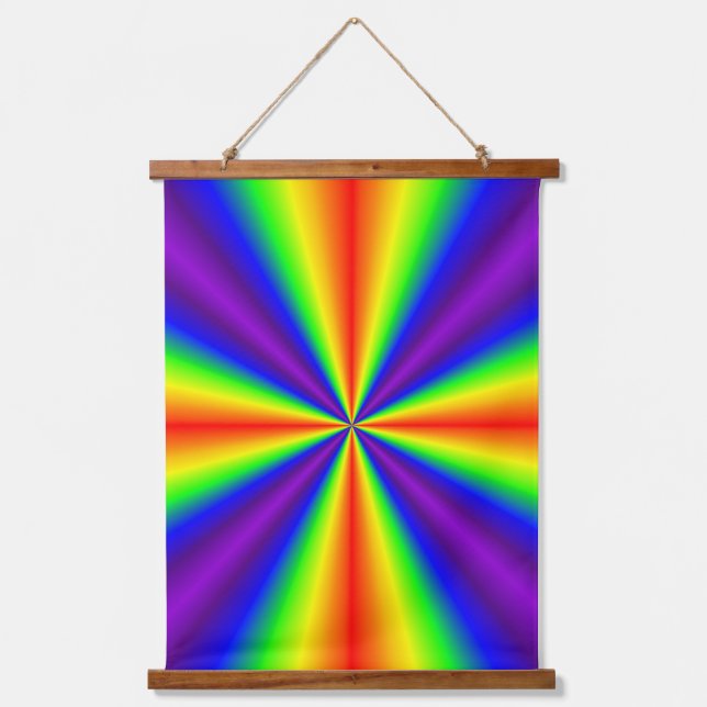 Rainbow Cross Wood Tapestry (Front)