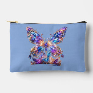 Rainbow Crystal Butterfly Colourful Sparkle Accessory Pouch