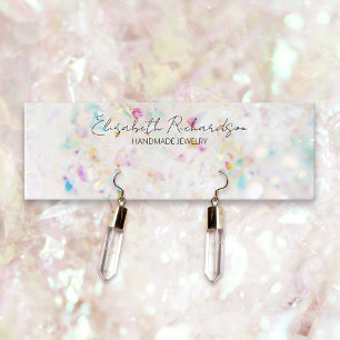 Rainbow Crystal Elegant Earring Holder Display Mini Business Card