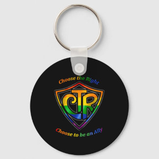 Rainbow CTR - LDS LGBT Ally Key Ring