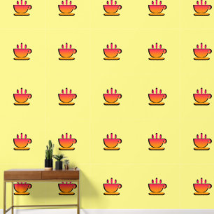 Rainbow Cup Of Java Yellow Kitchen  Wallpaper