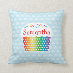 Rainbow Cupcake Pillow