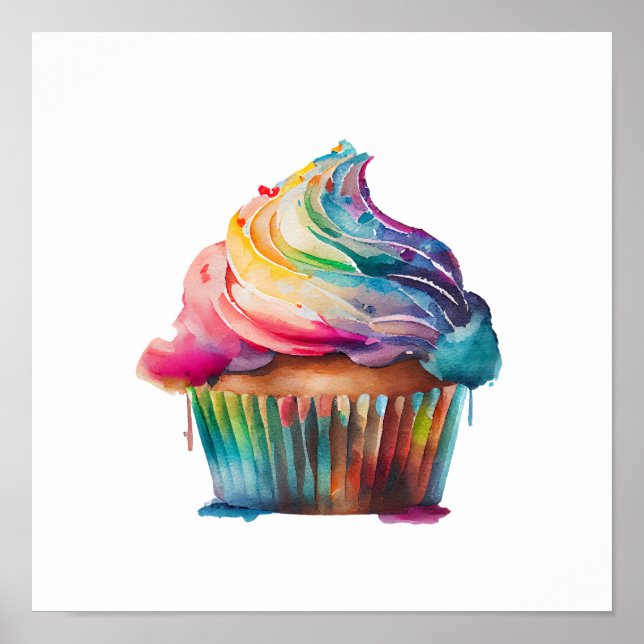 Rainbow Cupcake Poster (Front)
