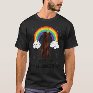 Rainbow Curly Coated Retriever Trust Me I'm A Unic T-Shirt