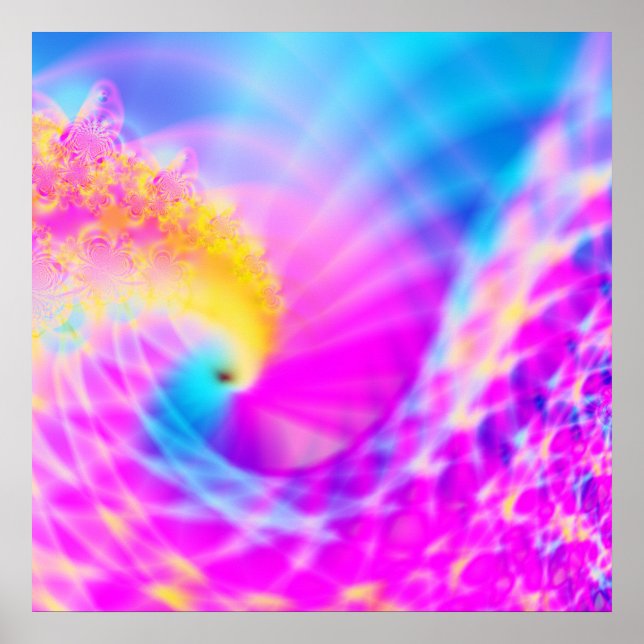 Rainbow Curly Q Poster (Front)