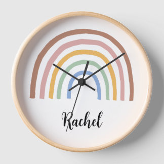 Rainbow Custom name Clock
