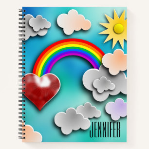 Rainbow Cut-Out Personal Notebook Creative Journal