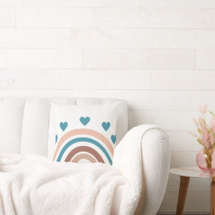 Rainbow Cute Blue Beige Boho Cushion