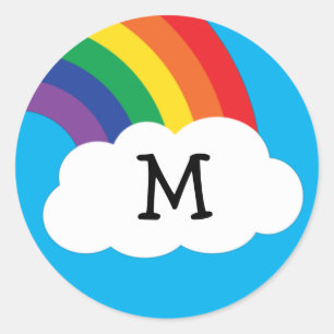 Rainbow Cute Kids Name Envelope Seal Stickers