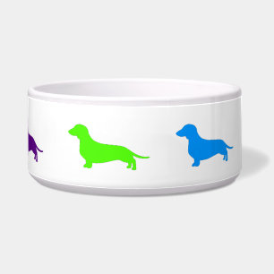 Rainbow Dachshund bowl