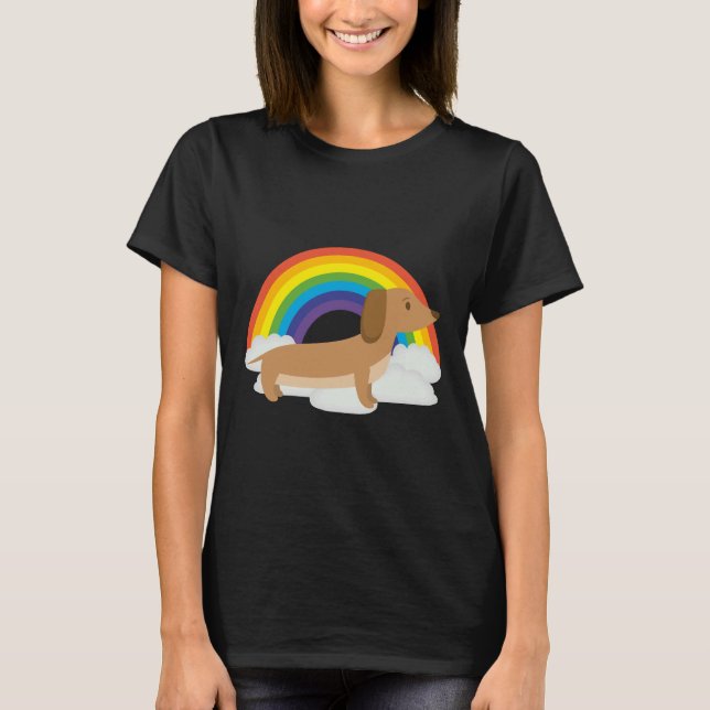Rainbow Dachshund Dachshund  Idea T-Shirt (Front)