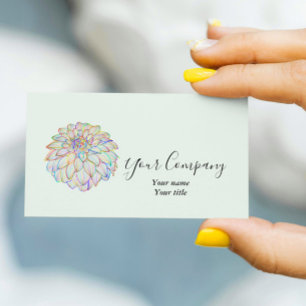 Rainbow Dahlia Business Card