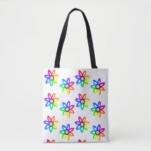 Rainbow Daisies Tote Bag
