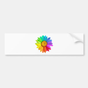 Rainbow Daisy Bumper Sticker