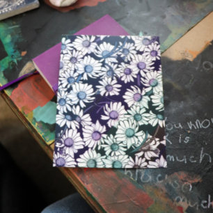 Rainbow Daisy flower pattern springtime Postcard