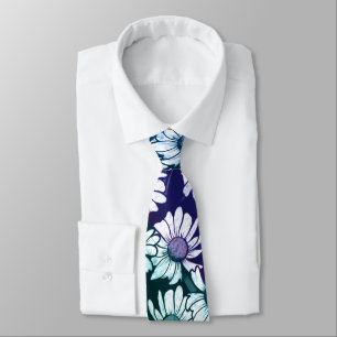 Rainbow Daisy flower pattern springtime            Tie