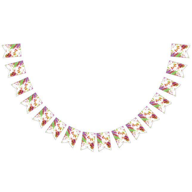 Rainbow Daisy Strip Design Bunting (All)