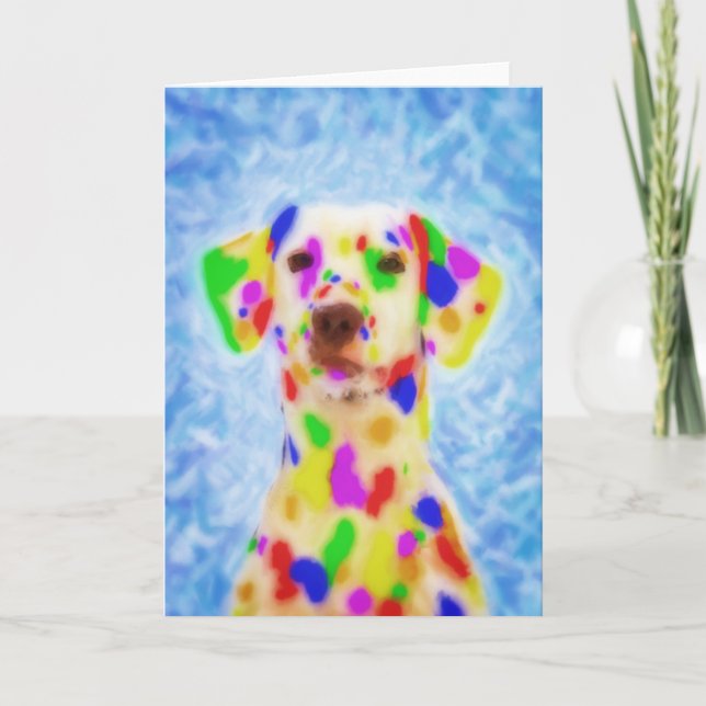 Rainbow Dalmatian Card (Front)