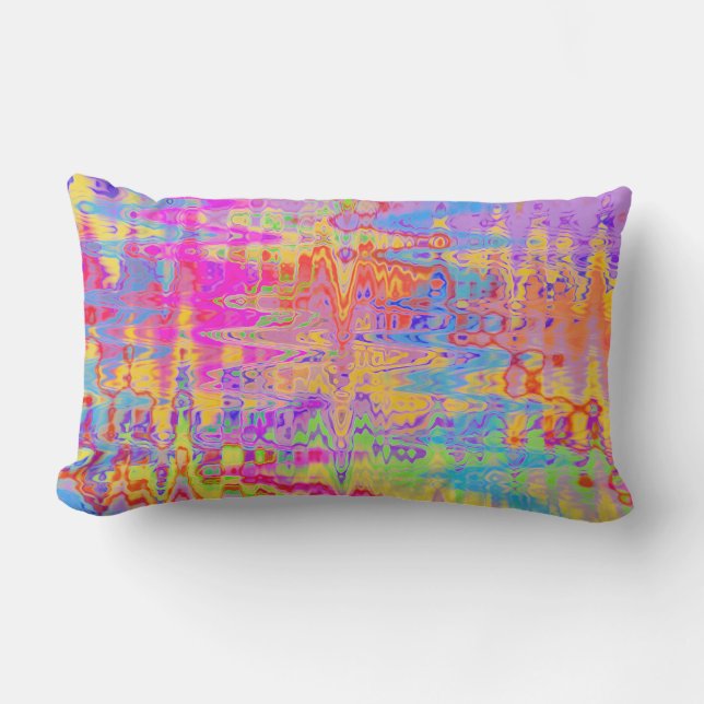 Rainbow Dance Abstract Outdoor Cushion (Front)