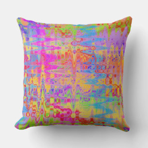 Rainbow Dance Abstract Outdoor Cushion