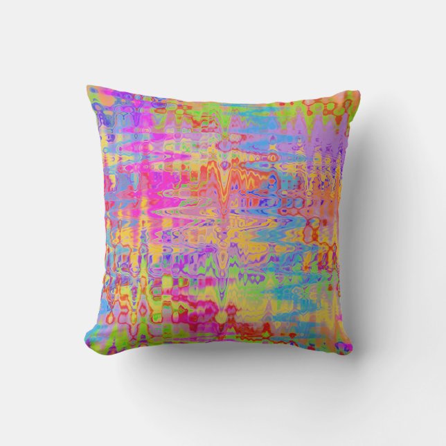 Rainbow Dance Abstract Outdoor Cushion (Front)