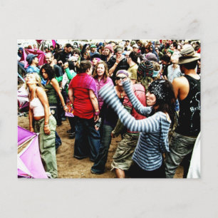 Rainbow Dancing Postcard