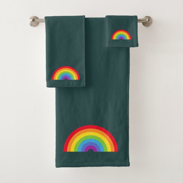 Rainbow dark blue Towel (Insitu)