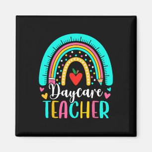 Rainbow Daycare Teacher Squad Crew 1st Day Of Scho Magnet