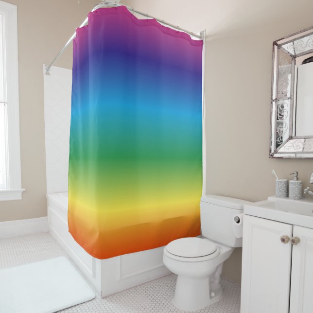 Rainbow Deep Shower Curtain (In Situ)