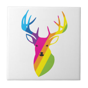 Rainbow deer tile