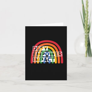 Rainbow Defy Empower Impact Sticker  Card