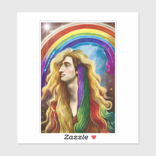 Rainbow Deity Man Of All love Fantasy Art    (Sheet)