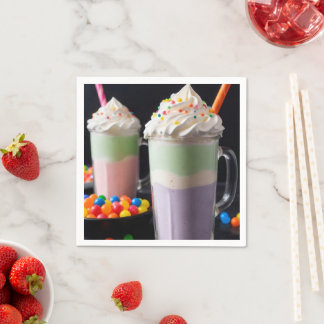 Rainbow Delight Milkshakes Napkin