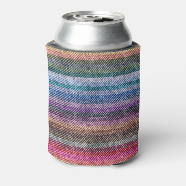 Rainbow Denim Pattern Can Cooler (Can Back)