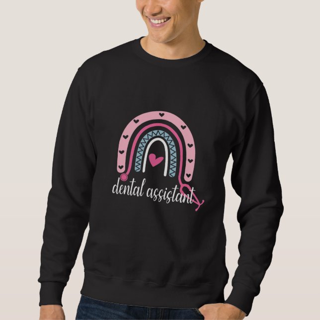 Rainbow dental assistant Nurse Sweatshirt (Front)