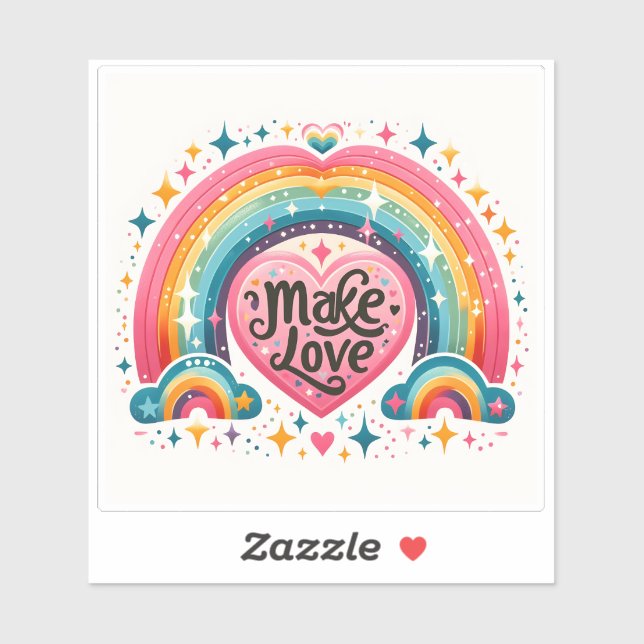 Rainbow Design Celebrating Love & Positivity (Sheet)