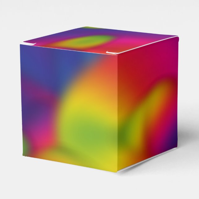 Rainbow Design Favour Box (Front Side)
