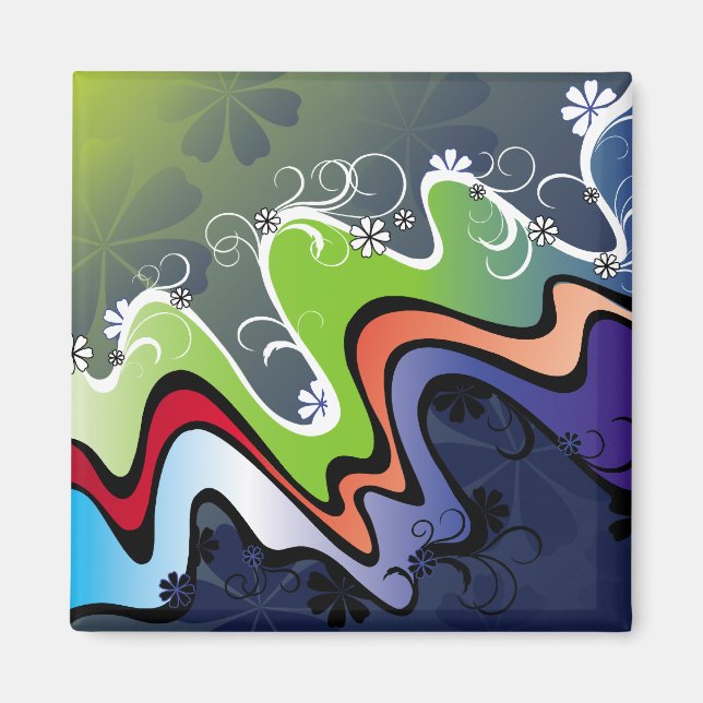 rainbow design magnet (Front)