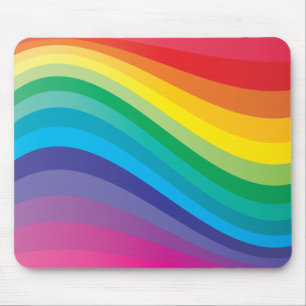 Rainbow design mouse pad