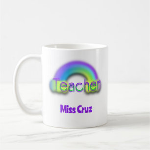 Rainbow Design Teacher Mug
